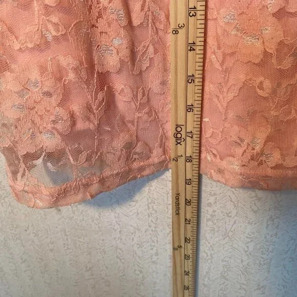 Rue 21 Double Layer Pink Lace Top Size Large - Picture 9 of 9